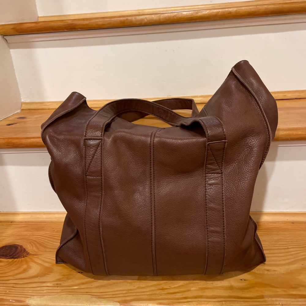 Banana Republic Camel Brown Leather Tote